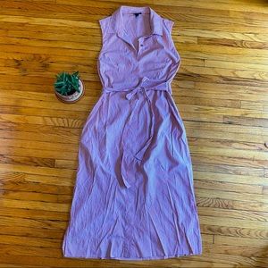 Mossimo Sleeveless Shirt Dress, Retro Vertical Stripes Pattern